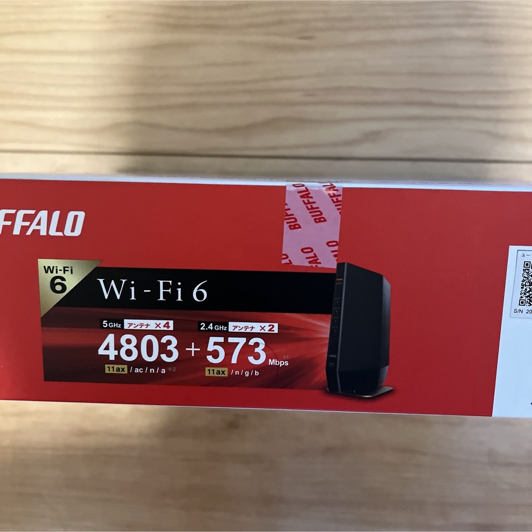 Buffalo(バッファロー)のBUFFALO 無線ルータ WSR-5400AX6S-MB WiFi6対応 スマホ/家電/カメラのPC/タブレット(PC周辺機器)の商品写真