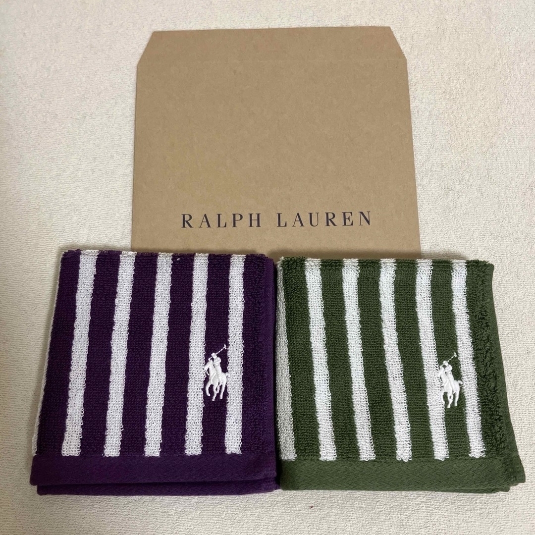 Ralph Lauren(ラルフローレン)のラルフローレン☆タオルハンカチ 2枚セット　袋なし メンズのファッション小物(ハンカチ/ポケットチーフ)の商品写真