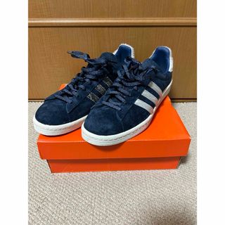 アディダス(adidas)のadidas CAMPAS ネイビー スエード×ハラコ・スネーク柄サイズ:27(スニーカー)