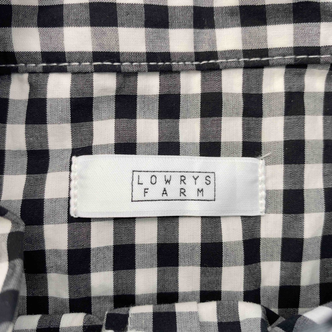 LOWRYS FARM(ローリーズファーム)のLOWRYS FARM ローリーズファーム レディース 長袖シャツ/ブラウス チェック柄 白黒 tk レディースのトップス(シャツ/ブラウス(長袖/七分))の商品写真