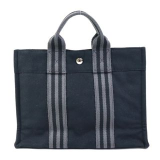 エルメス(Hermes)のエルメス HERMES ハンドバッグ フールトゥPM キャンバス ブラック ユニセックス 送料無料【中古】 h30260f(ハンドバッグ)