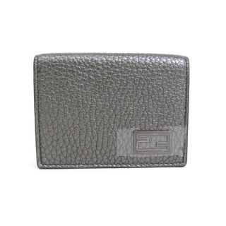 FENDI - フェンディ FENDI 三つ折り財布 レザー メタリックグレー メンズ 7M0280-AJJ1 送料無料【中古】 h30267g