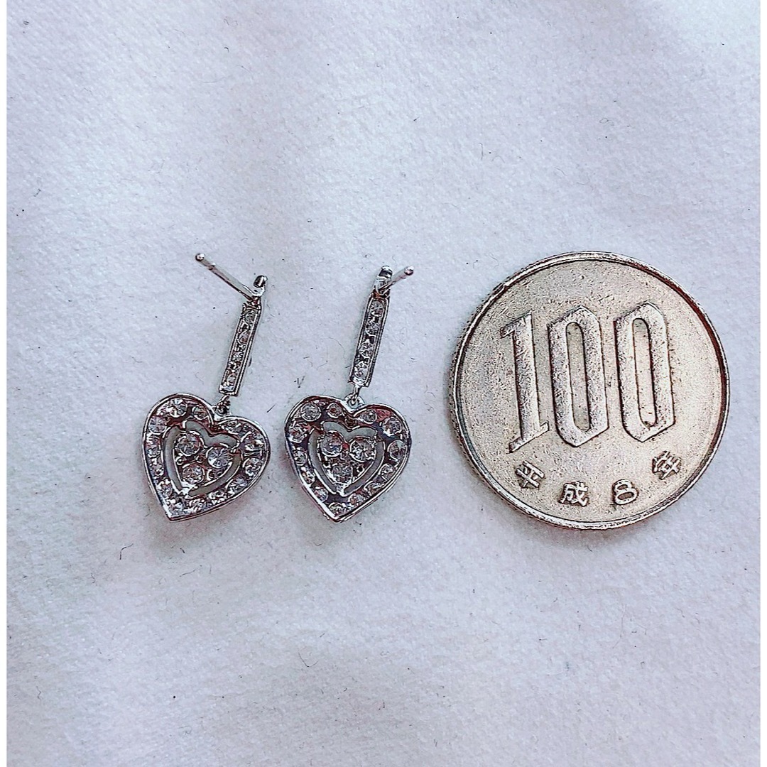 ★1.00ct★✨ダイヤモンドK18WG揺れるハートピアスイヤリング ★1.00ct★✨ダイヤモンドK18WG揺れるハートピアスイヤリング