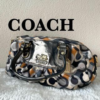 コーチ(COACH)の美品✨COACH コーチハンドバッグトートバッグマルチカラーシグネチャー総柄(トートバッグ)