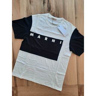 マルニ(Marni)の⭐新品/大人気　MARNI バイカラーTシャツ　白×黒 14Y/M～Lサイズ(Tシャツ(半袖/袖なし))