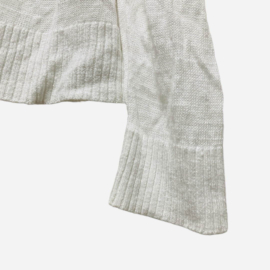 ARMANI EXCHANGE(アルマーニエクスチェンジ)のアルマーニ　メンズ　リネン　パーカー　カットソー　薄手　透け感　長袖　白　XL  メンズのトップス(パーカー)の商品写真