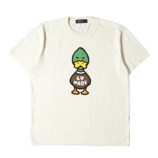 ルイヴィトン(LOUIS VUITTON)のLOUIS VUITTON ルイヴィトン Tシャツ サイズ:M 22SS NIGO インタルシア ジャカード ダック ハイゲージ コットン ニット クルーネック 半袖Tシャツ トップス ニットソー セーター アイボリー イタリア製【メンズ】【中古】(Tシャツ/カットソー(半袖/袖なし))