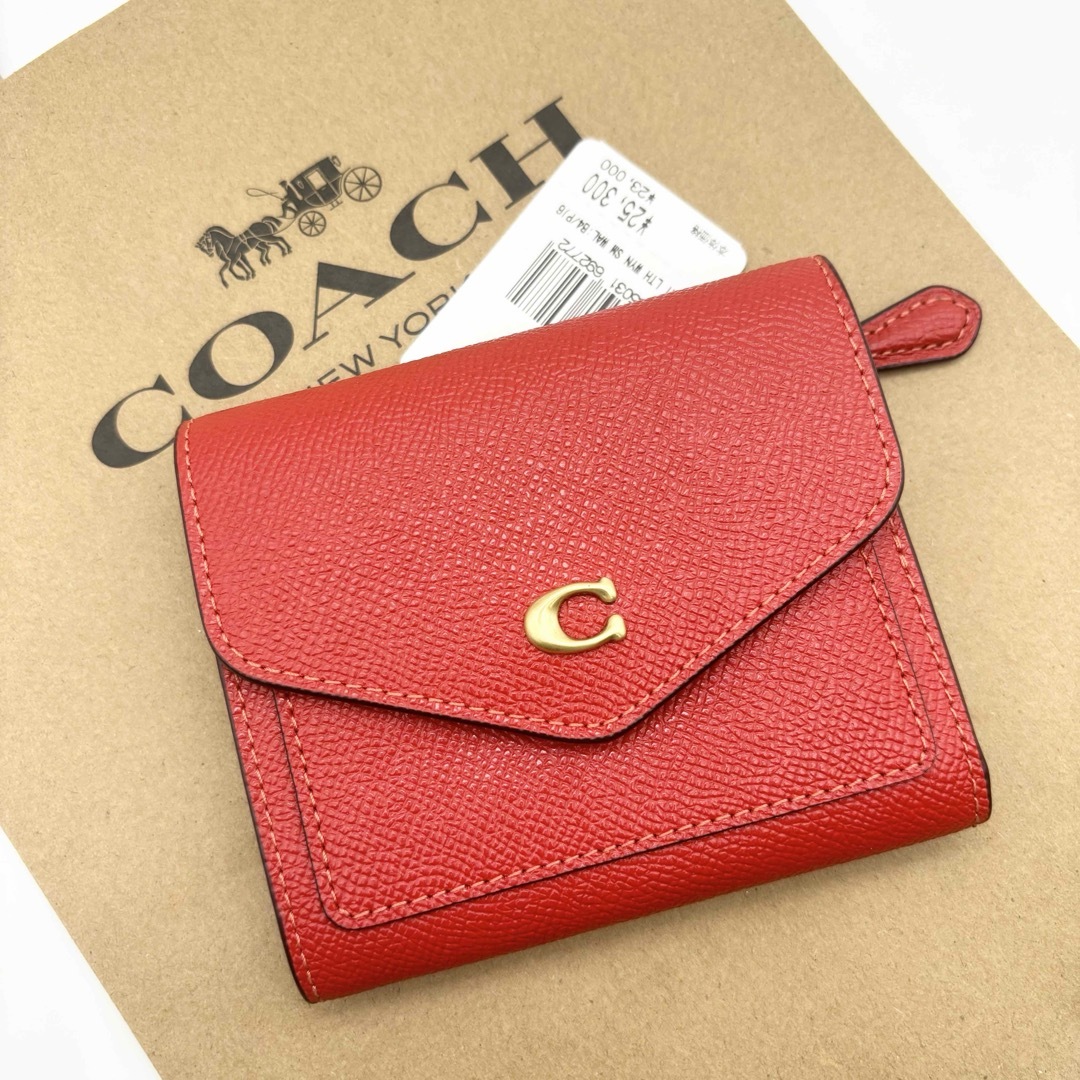 COACH(コーチ)の【COACH☆新品】 ウィン スモール ウォレット！スポーツ レッド！レザー！ レディースのファッション小物(財布)の商品写真