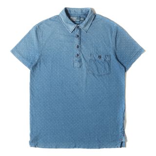 ポロラルフローレン(POLO RALPH LAUREN)のPOLO Ralph Lauren ポロ ラルフローレン ポロシャツ サイズ:M 小花柄 インディゴ コットン 半袖ポロシャツ インディゴ トップス カットソー【メンズ】【中古】(ポロシャツ)