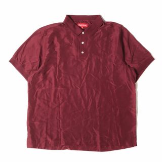 シュプリーム(Supreme)の新品 Supreme シュプリーム ポロシャツ サイズ:XL 17SS クラシックロゴ シルク 半袖ポロシャツ / Silk Polo バーガンディー トップス カットソー【メンズ】(ポロシャツ)