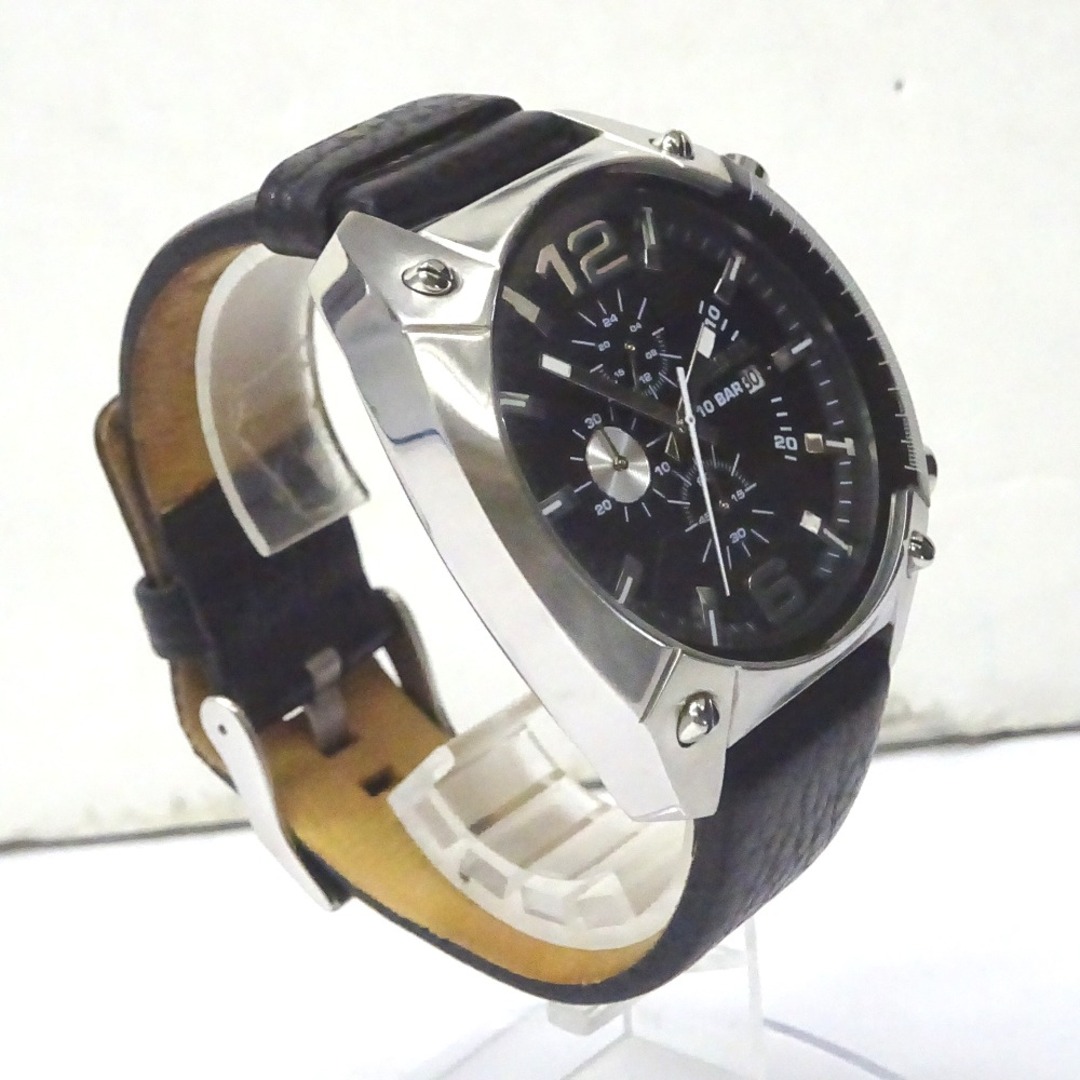 DIESEL(ディーゼル)のディーゼル 腕時計 クロノグラフ オーバーフロー DZ-4341 ブラック Ft1178061 中古 メンズの時計(腕時計(アナログ))の商品写真