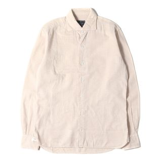 ORIAN - ORIAN オリアン シャツ サイズ:S ポルカピンドットジャガード カッタウェイカラー リネンコットン ドレスシャツ 長袖 Vintage Slim Fit オフィカジ ビジカジ ベージュ イタリア製 トップス カジュアルシャツ【メンズ】【中古】