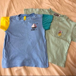 サニーランドスケープ(SunnyLandscape)の90サイズ Tシャツセット　夏服　男の子　女の子　トップス　保育園　船　ヨット(Tシャツ/カットソー)