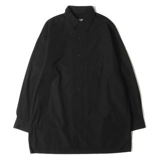 Yohji Yamamoto(Ys) ヨウジヤマモト シャツ サイズ:4 20SS バック グラフィック ロゴ ブロード 長袖シャツ スタッフシャツB HN-B26-015 BLACK Scandal POUR HOMME ブラック 黒 日本製 トップス カジュアルシャツ【メンズ】【中古】(シャツ)