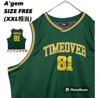 エージェム　タンクトップ古着　XXL A’gem バスケット　ゲームシャツ古着(Tシャツ/カットソー(半袖/袖なし))