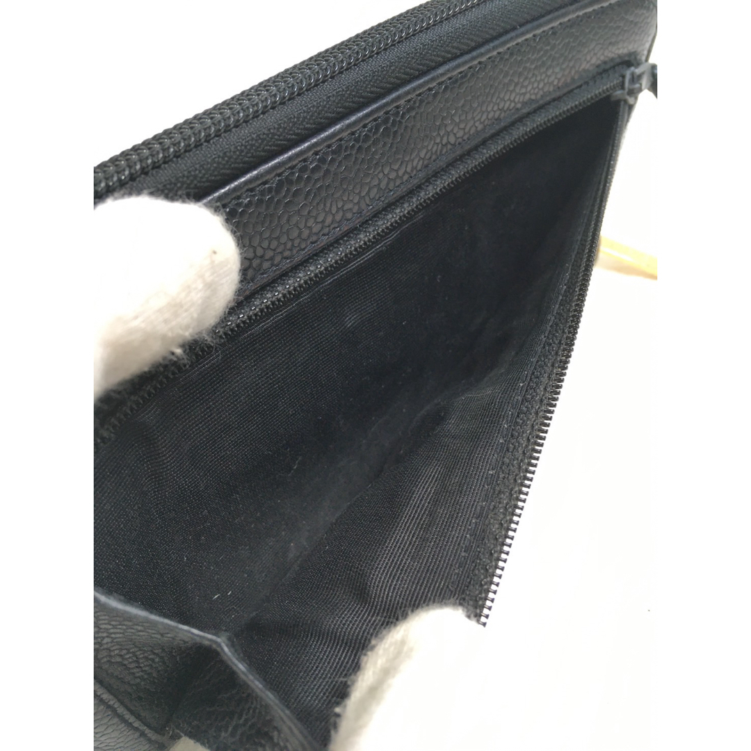 LOUIS VUITTON(ルイヴィトン)の美品　シャネル　キャビアスキン　ラウンドファスナー　長財布 レディースのファッション小物(財布)の商品写真