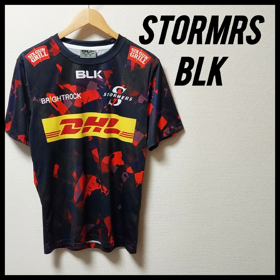 STORMRS　ストーマーズ　メンズ　Lサイズ　ラグビー　シャツ　半袖　BLK スポーツ/アウトドアのスポーツ/アウトドア その他(ラグビー)の商品写真