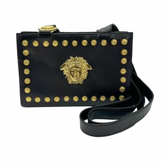 ジャンニヴェルサーチ(Gianni Versace)のジャンニ ヴェルサーチ Gianni Versace ショルダーバッグ メデューサ レザー ブラック レディース 送料無料【中古】 z0652(ショルダーバッグ)