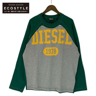 ディーゼル(DIESEL)のディーゼル ｸﾞﾘｰﾝ×ｸﾞﾚｰ S-RAGLEN ﾛｰｶｯﾄﾛｺﾞｽｳｪｯﾄ L(その他)