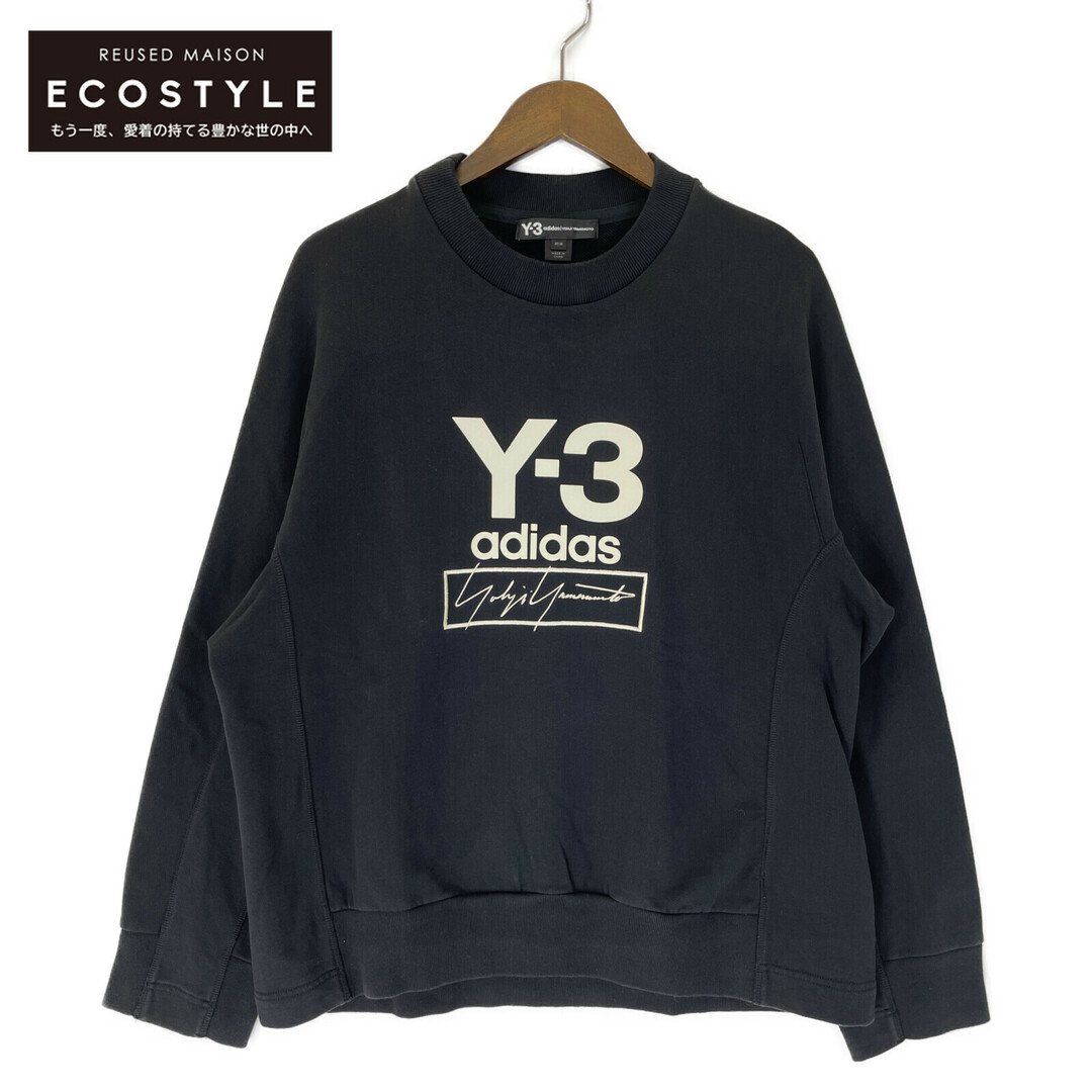 Y-3(ワイスリー)のワイスリー ﾌﾞﾗｯｸ STACKED LOGO CREW SWEATER M メンズのトップス(その他)の商品写真