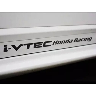 ホンダ■i-VTEC  Honda Racing ステッカー1 白銀（光反射）(車外アクセサリ)
