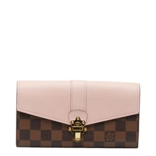 ルイヴィトン(LOUIS VUITTON)のルイ ヴィトン ダミエ ポルトフォイユ クラプトン 長財布 N64447 PVC レディース LOUIS VUITTON 【228-48738】(財布)