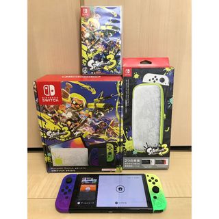 ニンテンドースイッチ(Nintendo Switch)の美品✨有機ELスプラモデルSwitch本体一式＋スプラトゥーン3スペシャルセット(家庭用ゲーム機本体)