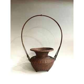 牡丹篭 (小) 花器 花瓶 竹器  未使用 / いけばな 池坊 籠花器 作家物(その他)