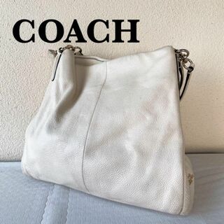 コーチ(COACH)の美品✨COACH コーチセミショルダーバッグトートバッグホワイト白(ショルダーバッグ)