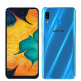 SAMSUNG - 【中古】 Galaxy A30 SCV43 ブルー SIMフリー 本体 UQモバイル スマホ ギャラクシー  【送料無料】 scv43ubl7mtm