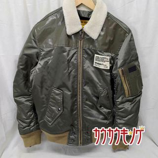 ディーゼル(DIESEL)のディーゼル ジャケット W-FEDOVIK 袖ビッグジップディティール ファートリム パテッドボンバージャケット/MA-1 S オリーブ DIESEL(その他)