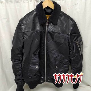 ディーゼル(DIESEL)のディーゼル ジャケット W-FEDOVIK 00SWEP 0TAQF ブラック 袖ビッグジップディティール ファートリム パテッドボンバージャケット/MA-1 S ブラック DIESEL(その他)