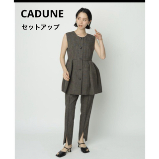【CADUNE】カデュネ　セットアップ　ブラウン(ベスト/ジレ)