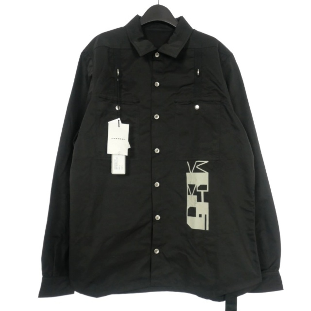 DRKSHDW(ダークシャドウ)のDRKSHDW Rick Owens WORK SHIRT ワークシャツ L 黒 メンズのジャケット/アウター(ブルゾン)の商品写真