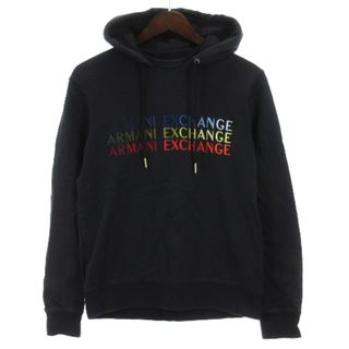 ARMANI EXCHANGE - アルマーニエクスチェンジ ロゴ スウェット パーカー 裏毛 ネイビー XS