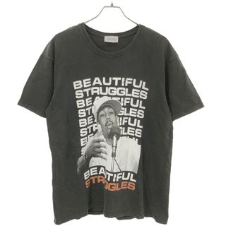 BEAUTIFUL STRUGGLES ビューティフル ストラグルズ プリントTシャツ  チャコール XS(Tシャツ/カットソー(半袖/袖なし))