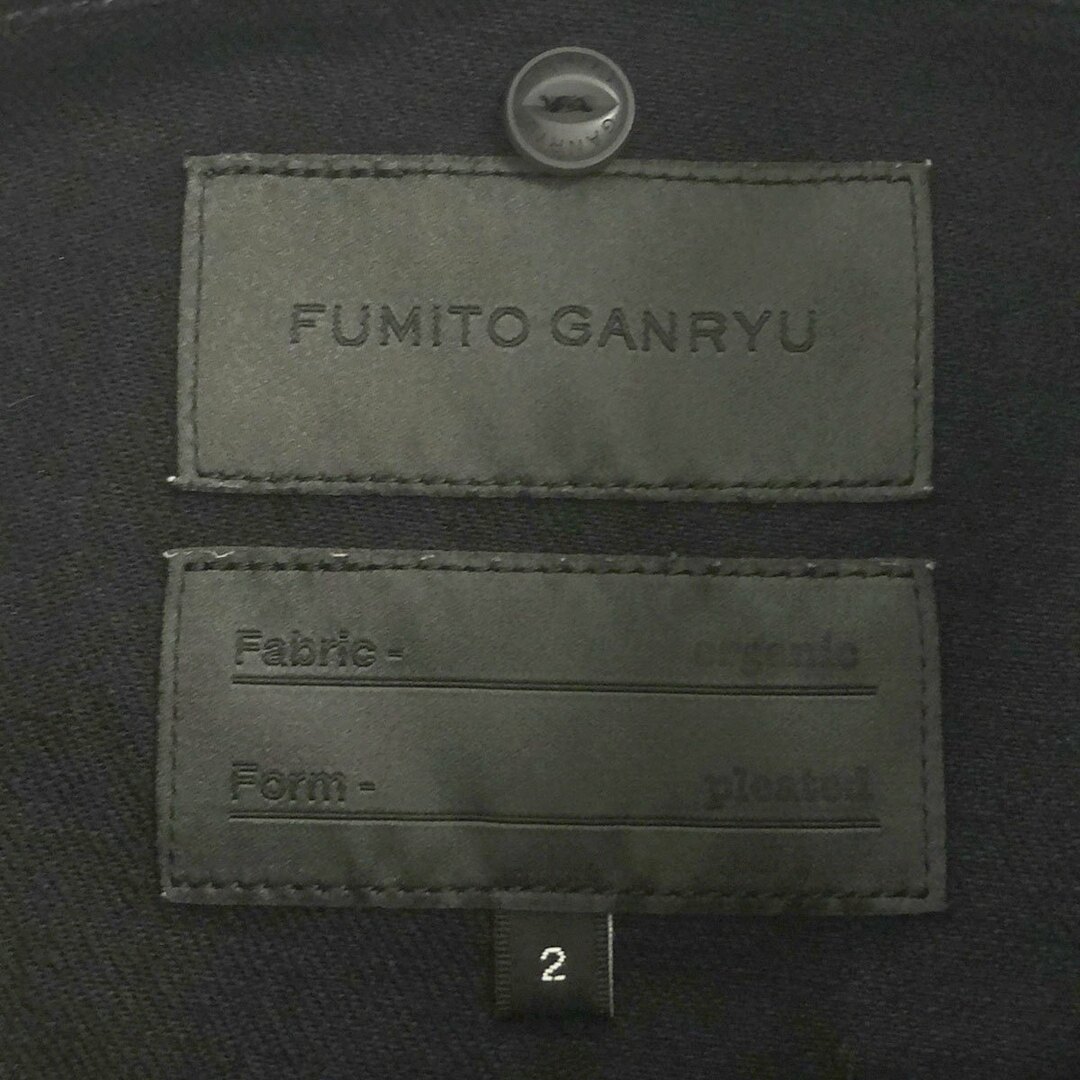 GANRYU(ガンリュウ)のFUMITO GANRYU フミト ガンリュウ 21SS Detachable coller tacked denim jacket プリーツデニムジャケット FU6-BL-01 ブラック 2 メンズのジャケット/アウター(Gジャン/デニムジャケット)の商品写真