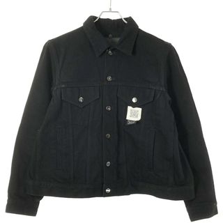 FUMITO GANRYU フミト ガンリュウ 21SS Detachable coller tacked denim jacket プリーツデニムジャケット FU6-BL-01 ブラック 2