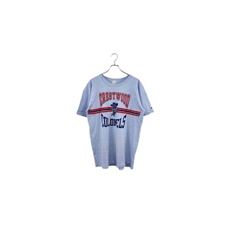 Made in USA Champion T-shirt チャンピオン 半袖Tシャツ ブルーサイズXL トップス ヴィンテージ ネ(Tシャツ/カットソー(半袖/袖なし))