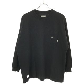 ダブルタップス(W)taps)のWTAPS ダブルタップス 22SS ロングスリーブポケットカットソー 221ATDT-CSM06 ブラック 01(Tシャツ/カットソー(七分/長袖))