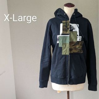 エクストララージ(XLARGE)のX-Large　エクストララージ　ジップパーカー　パッチワーク　ダブルジップ(パーカー)