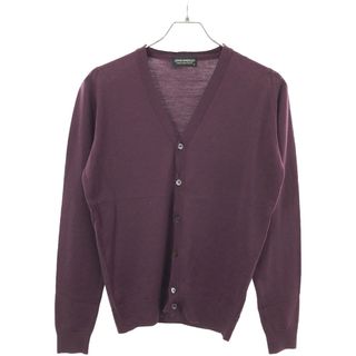 ジョンスメドレー(JOHN SMEDLEY)のJOHN SMEDLEY ジョンスメドレー メリノウールハイゲージニットカーディガン  パープル系 S(カーディガン)