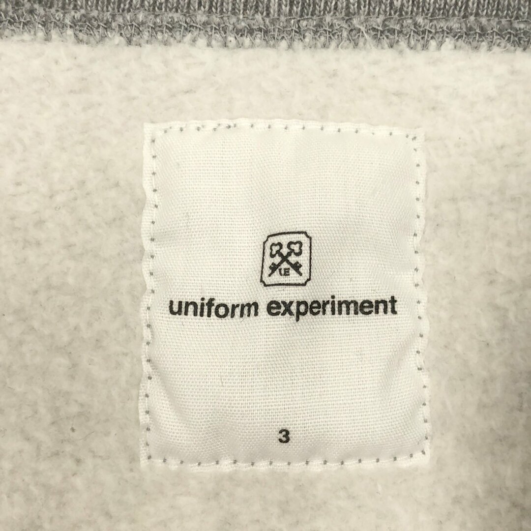 uniform experiment(ユニフォームエクスペリメント)のuniform experiment ユニフォームエクスペリメント 20AW AUTHENTIC WIDE CREWNECK SWEAT スウェットトレーナー UE-202060 グレー 3 メンズのトップス(スウェット)の商品写真