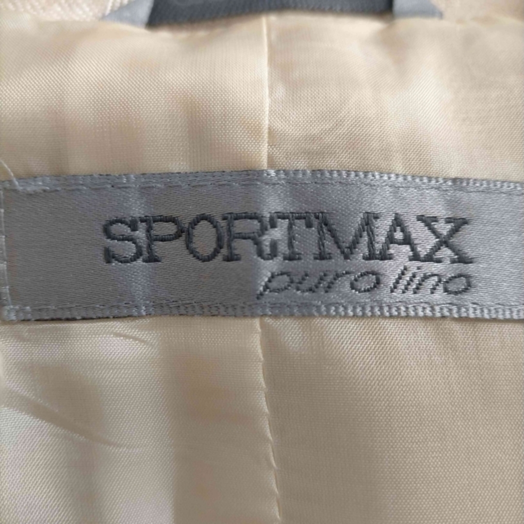SPORTMAX(-) イタリア製 リネンジップアップテーラードジャケット レディースのジャケット/アウター(テーラードジャケット)の商品写真
