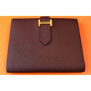 HERMES ゴールド金具　エルメスベアンコンパクトA刻印 2017年製 