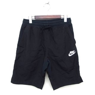 ナイキ(NIKE)のナイキ 国内正規品 パンツ ストレート ハーフ メッシュ ロゴ プリント M 黒(ショートパンツ)