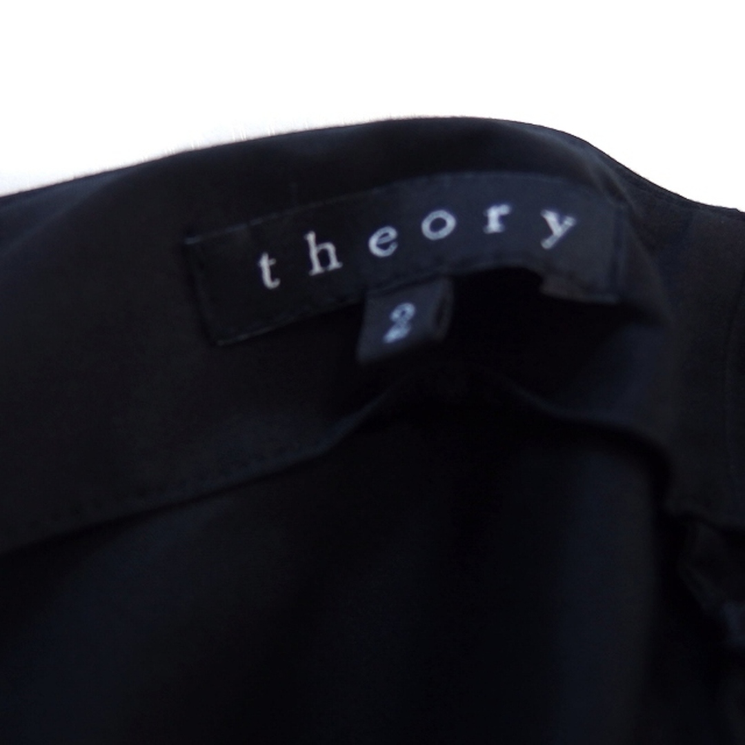 theory(セオリー)のセオリー theory タック ワンピース 半袖 ひざ丈 背あき バッククロス  レディースのワンピース(ひざ丈ワンピース)の商品写真