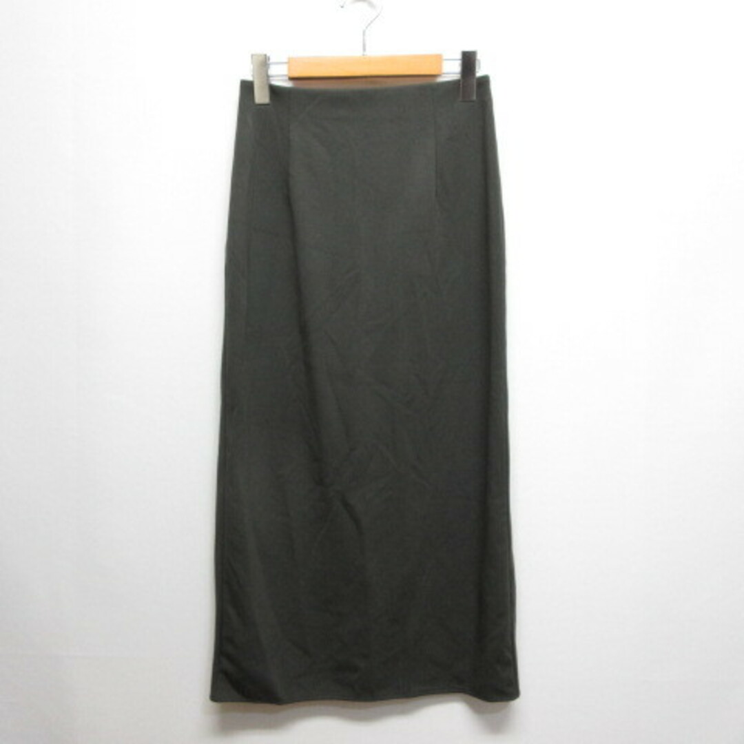 UNIQLO(ユニクロ)のユニクロ ストレッチ ダブルフェイス ナロー スカート M ダークグレー レディースのスカート(ロングスカート)の商品写真