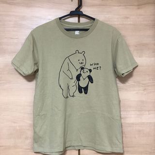 グラニフ(Design Tshirts Store graniph)の美品　グラニフ　Tシャツ　ベアとパンダ　Sサイズ(Tシャツ(半袖/袖なし))