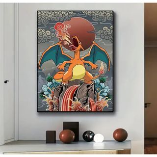 新品未使用　リザードン　ポケモンタペストリー(絵画/タペストリー)